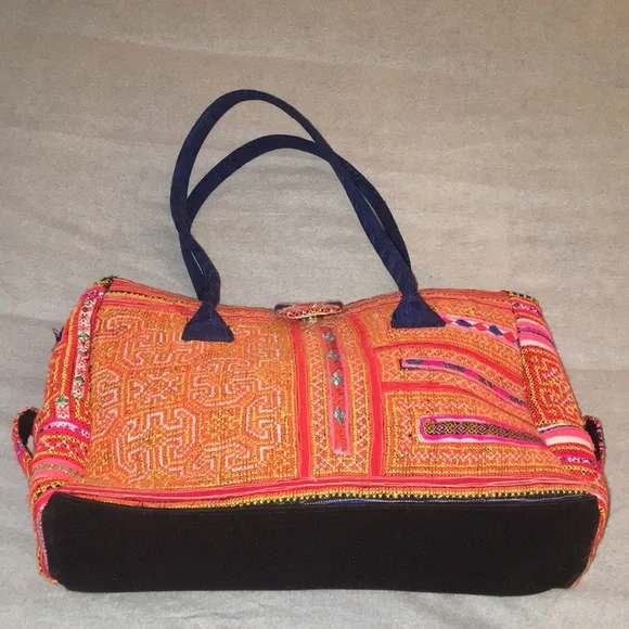 Kilim Moroccan Boho Aztec woven carpet rug bag - Picture 10 of 14